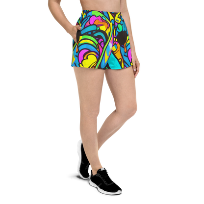 Women’s Athletic Shorts - Kaleidoscopic Flow