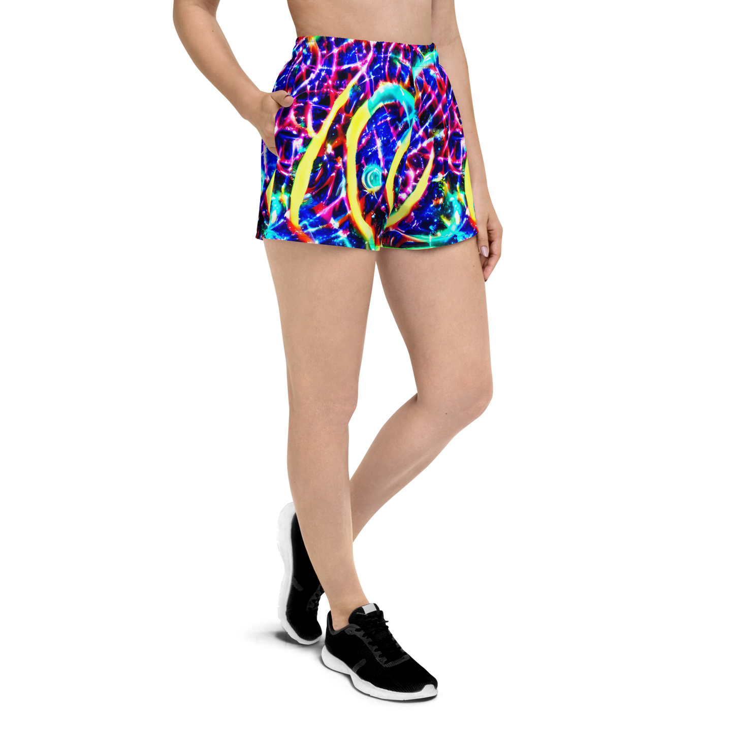 Women’s Athletic Shorts - Fynesian Galaxy