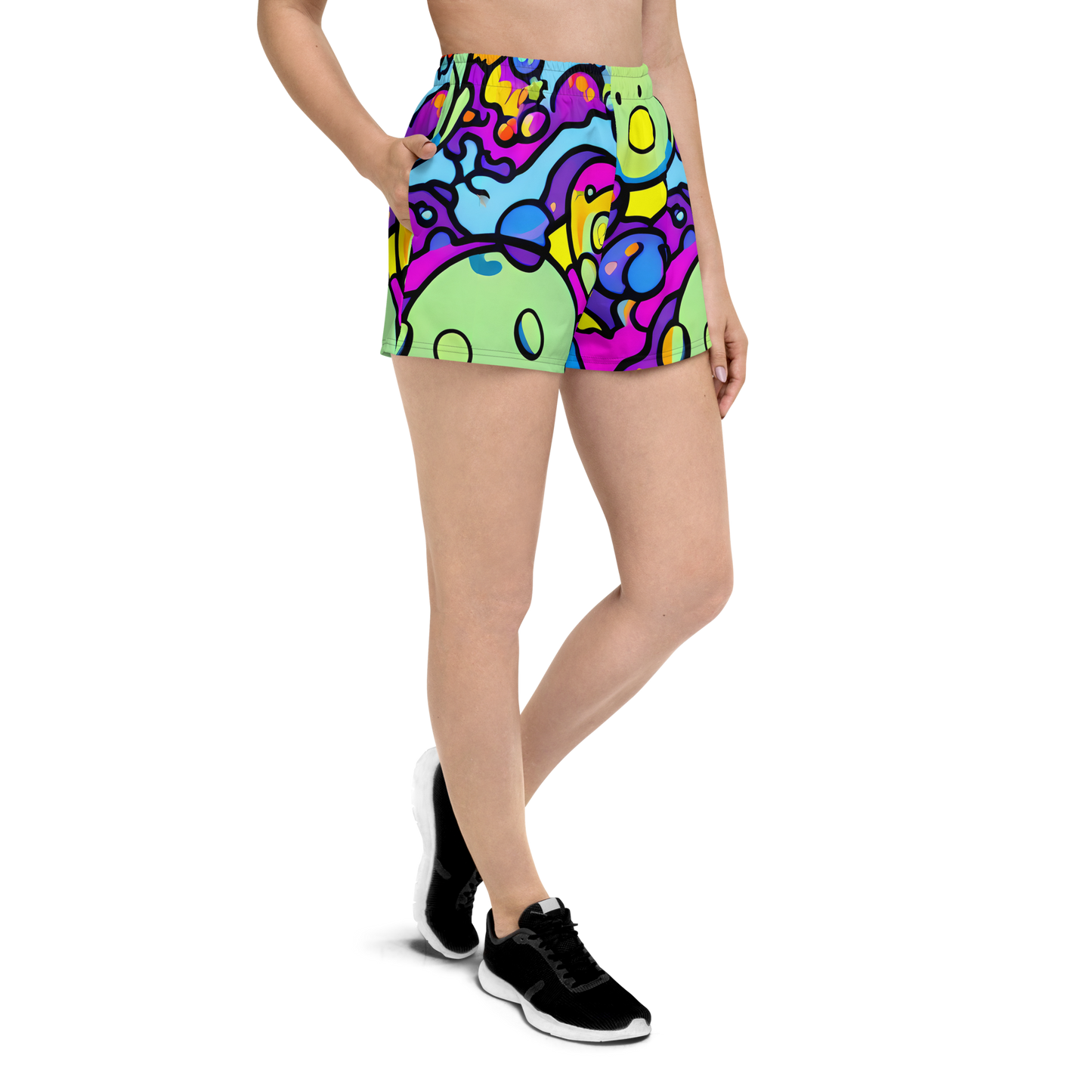 Women’s Athletic Shorts - Radiant Lagoon