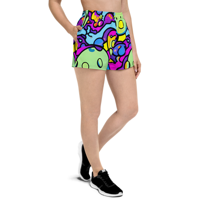 Women’s Athletic Shorts - Radiant Lagoon