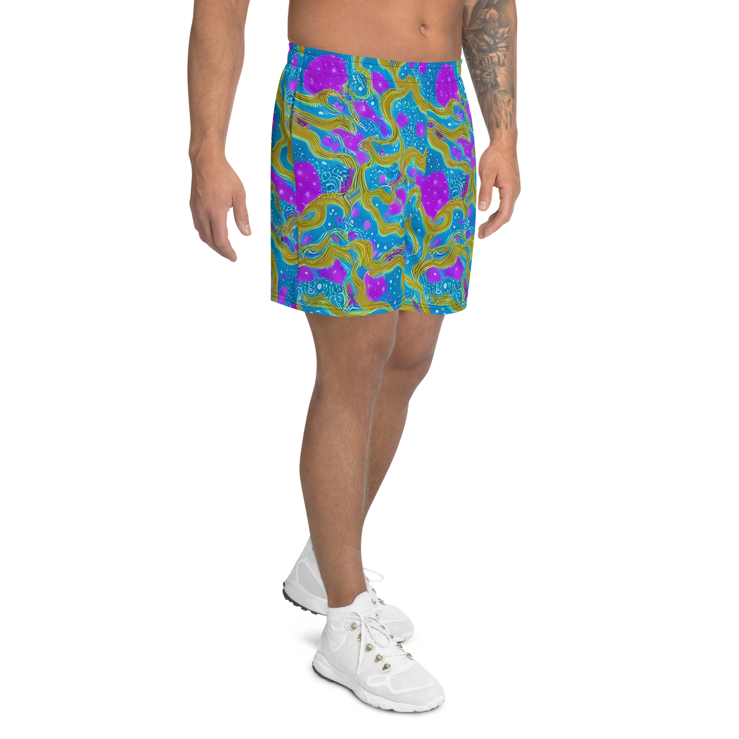 Men's Athletic Shorts - Mystic Waves