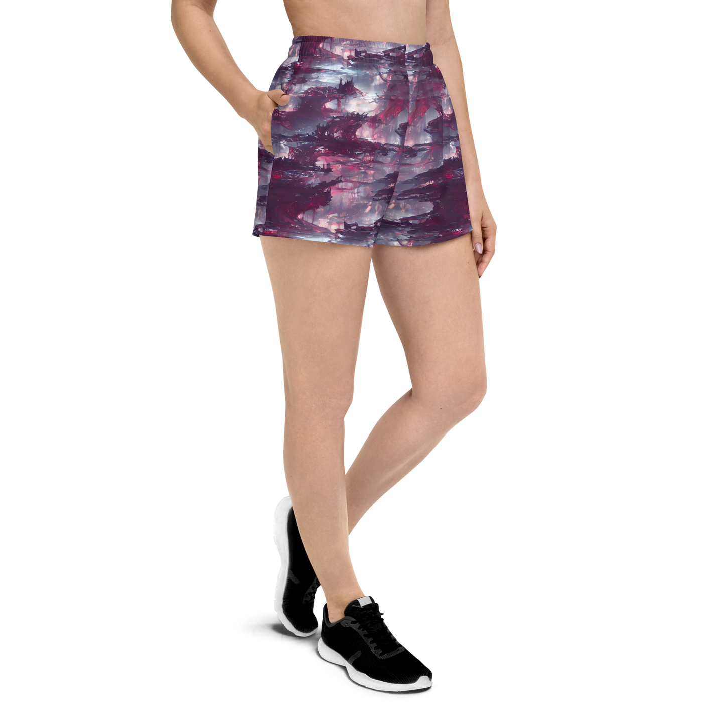 Women’s Athletic Shorts - Twilight Fortresses