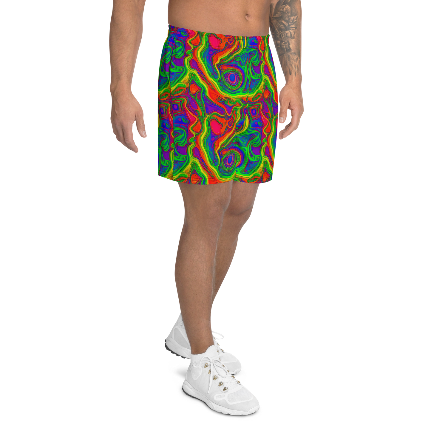 Men's Athletic Shorts - Psychedelic Waves