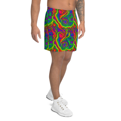 Men's Athletic Shorts - Psychedelic Waves