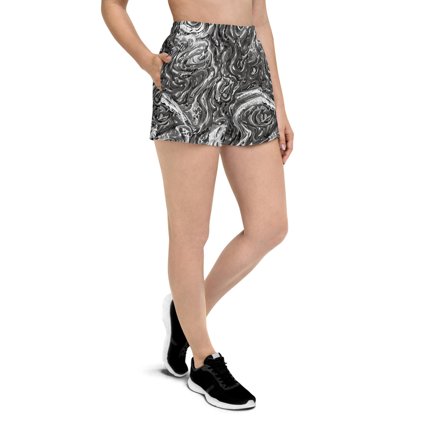 Women’s Athletic Shorts - Nebulous Night