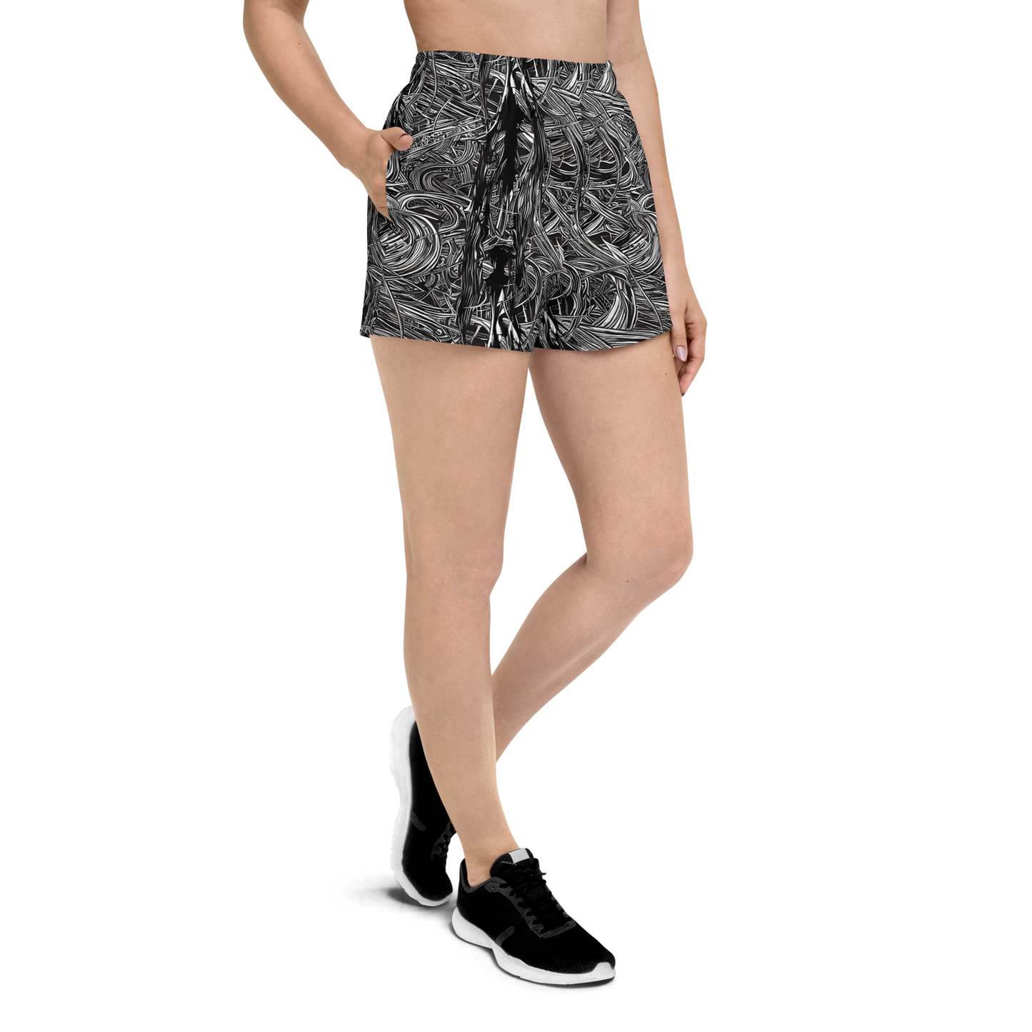 Women’s Athletic Shorts - Mesmeric Tangles