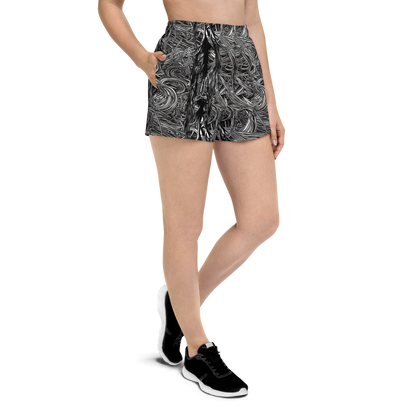 Women’s Athletic Shorts - Mesmeric Tangles