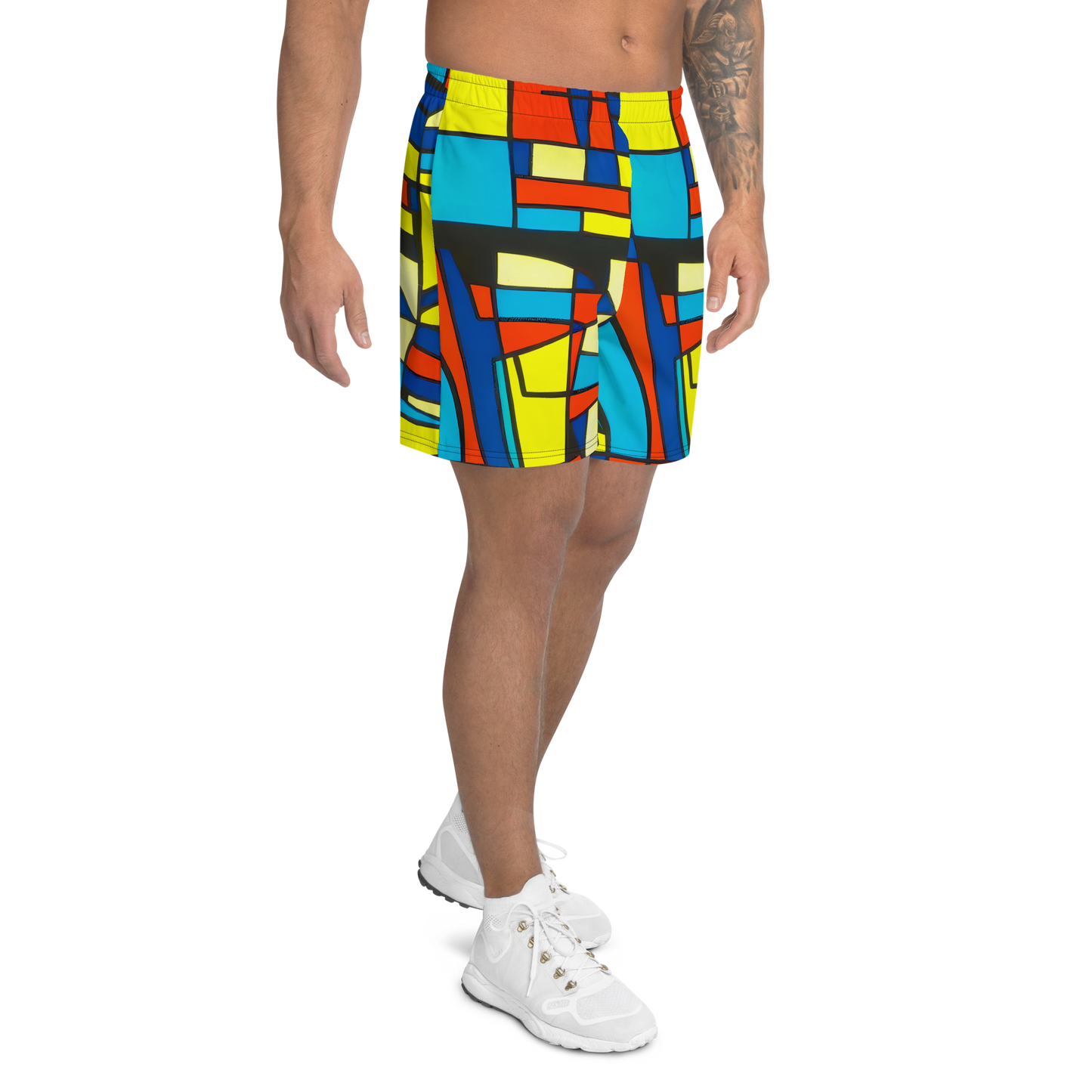 Men's Athletic Shorts - Neon Fractals