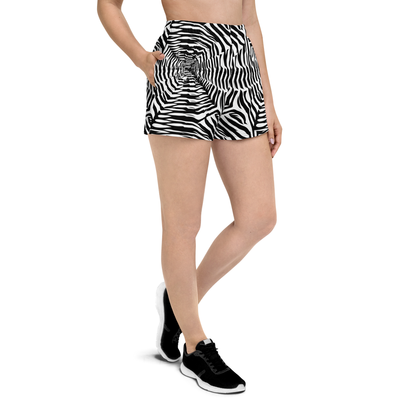 Women’s Athletic Shorts - Shadowed Illusions