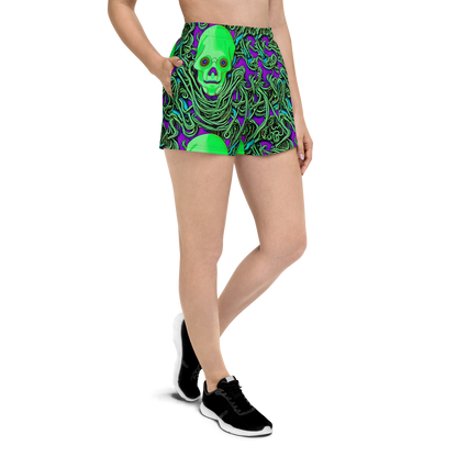 Women’s Athletic Shorts - Ghostly Labyrinth