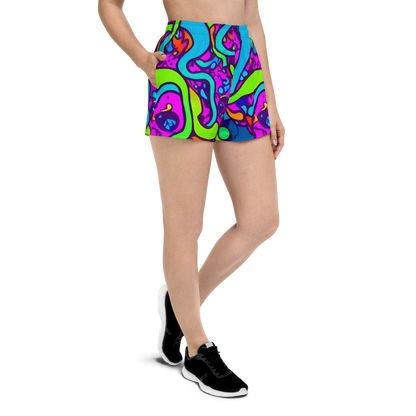 Women’s Athletic Shorts - Funky Vortex