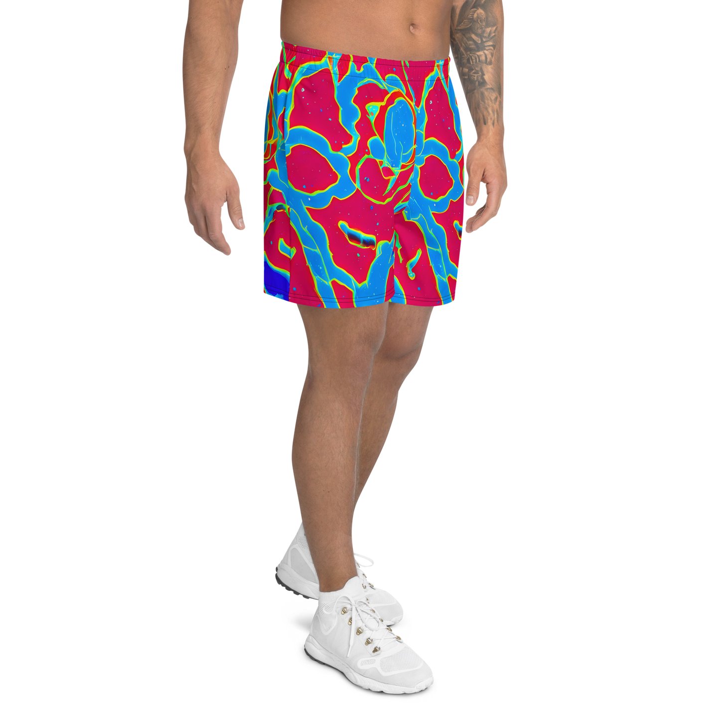 Men's Athletic Shorts - Electric Bloom