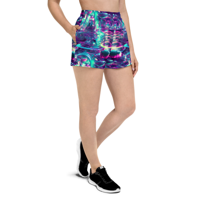 Women’s Athletic Shorts - Synthwave Surge