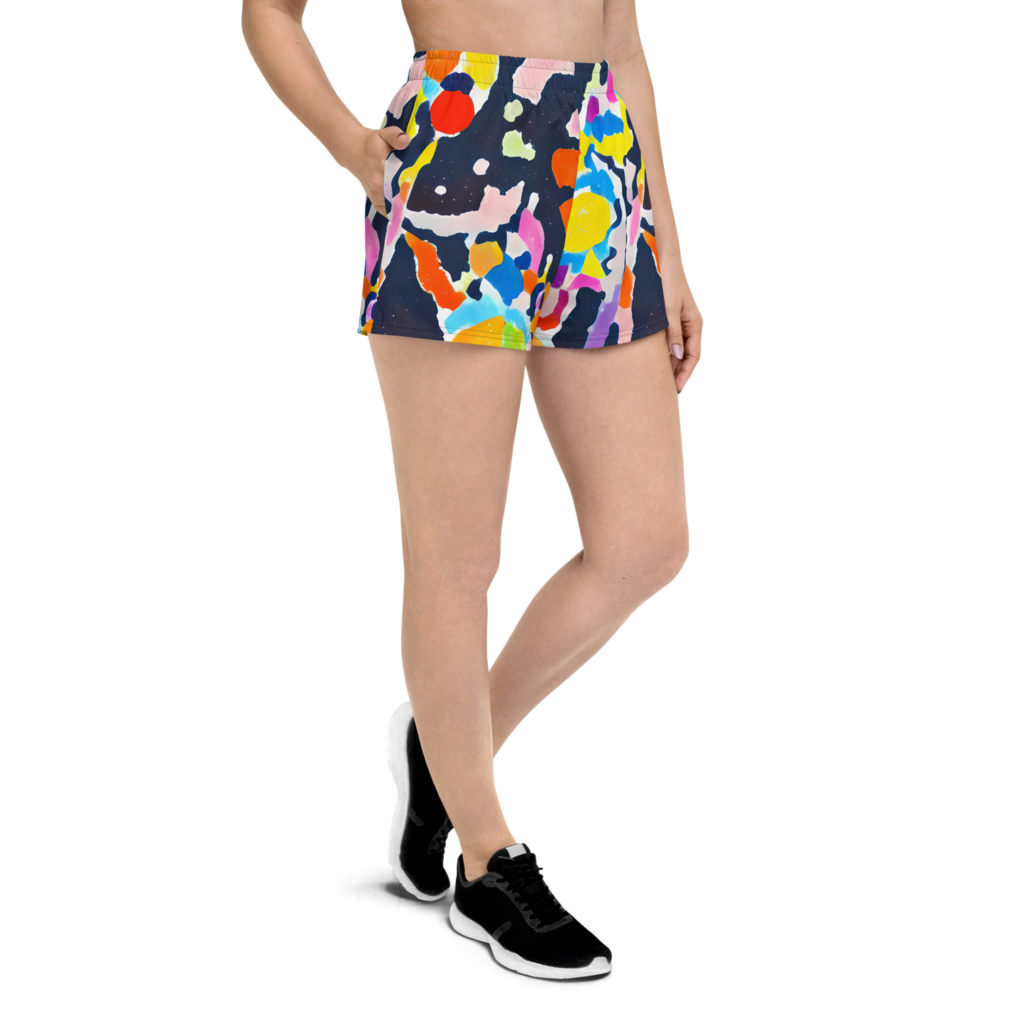 Women’s Athletic Shorts - Kaleido Burst