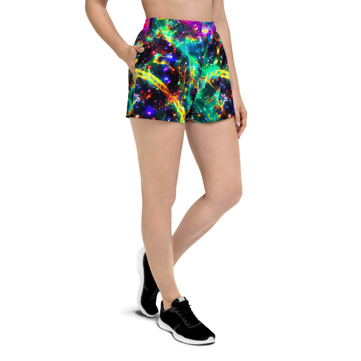 Women’s Athletic Shorts - Blythe Nebula