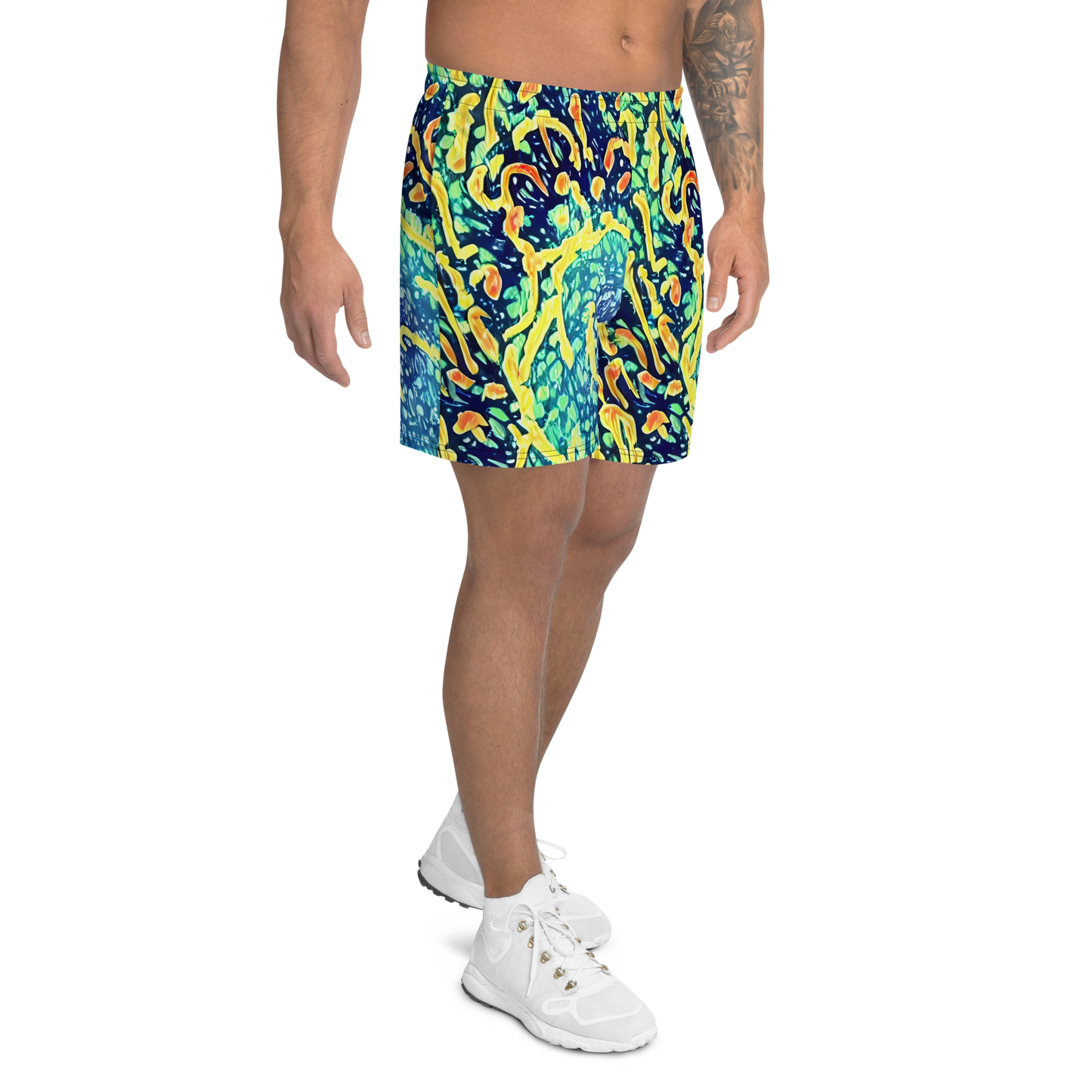 Men's Athletic Shorts - Vortex Glow