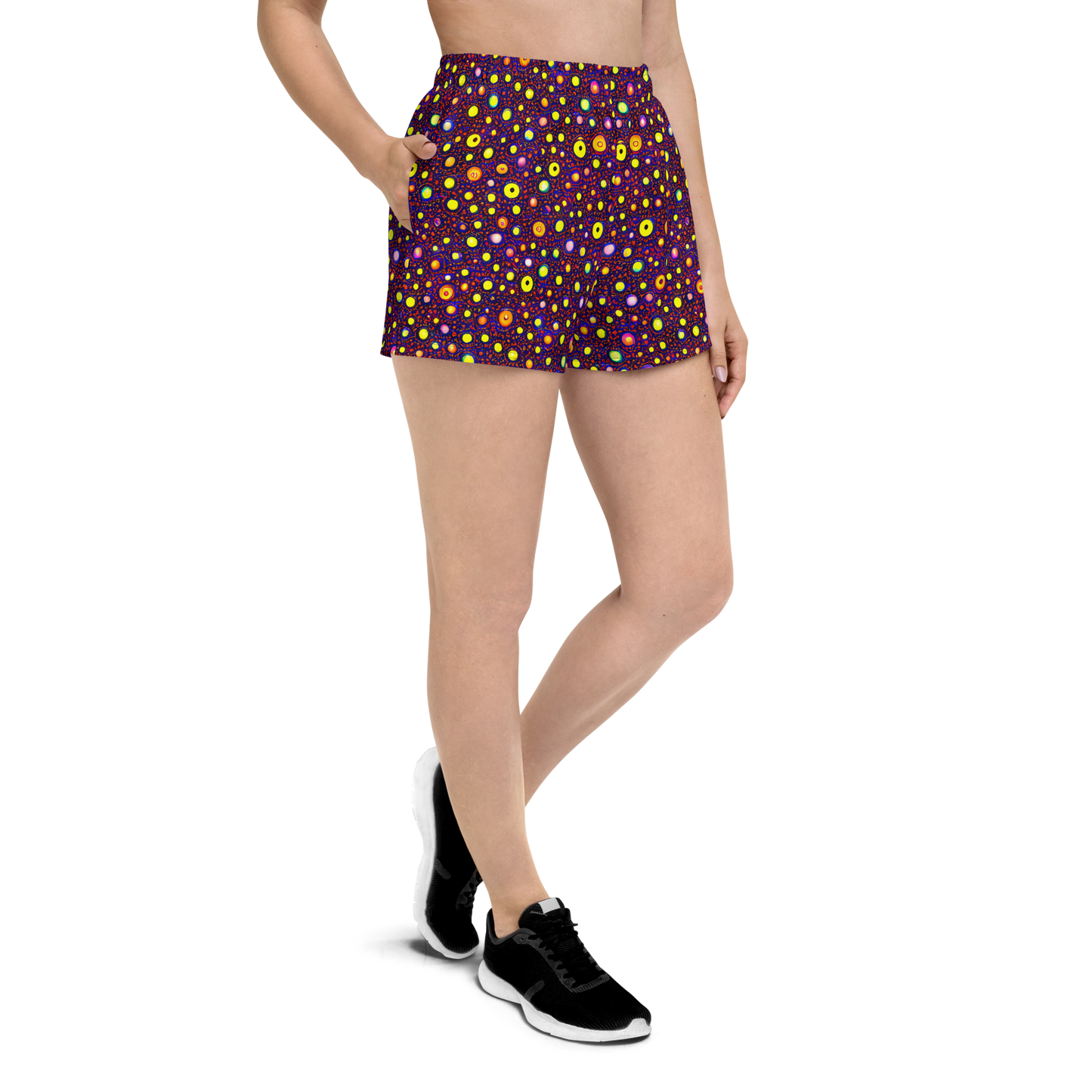 Women’s Athletic Shorts - Cosmic Dotscape