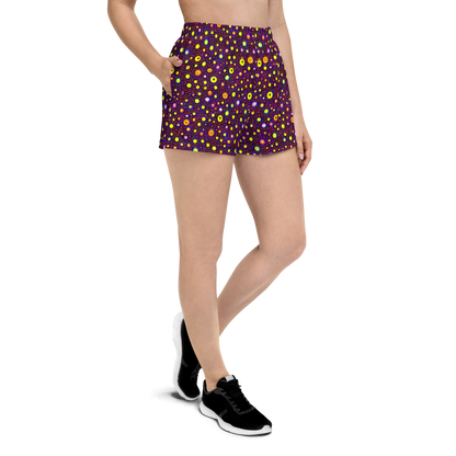 Women’s Athletic Shorts - Cosmic Dotscape