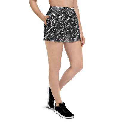 Women’s Athletic Shorts - Silver Swirl