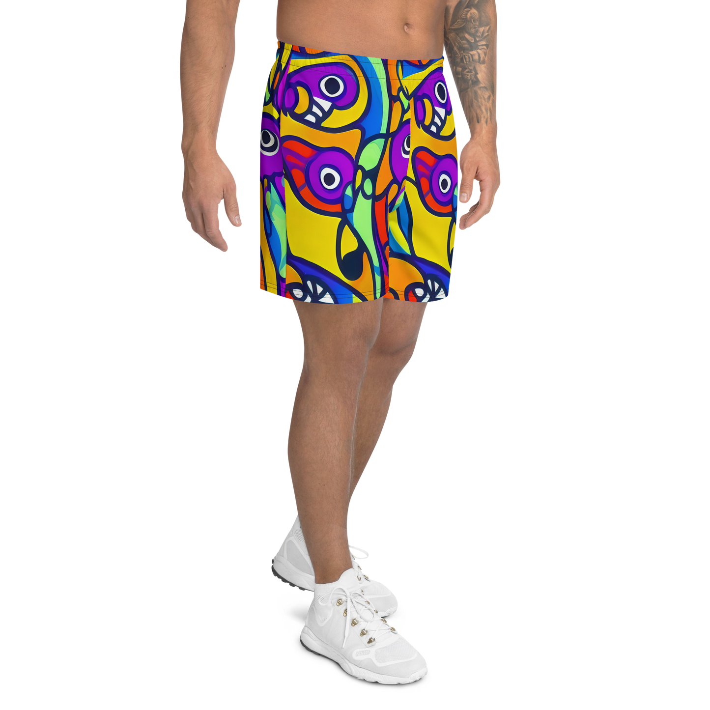 Men's Athletic Shorts - Kaleido Fish