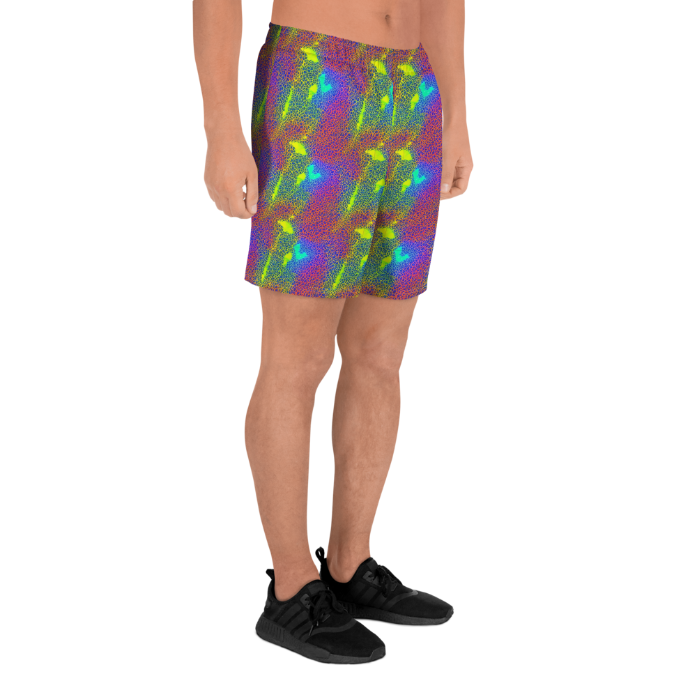 Men's Athletic Shorts - Prismatic Web