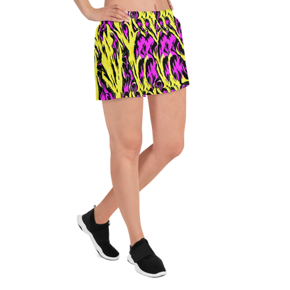 Women’s Athletic Shorts - Neon Savanna