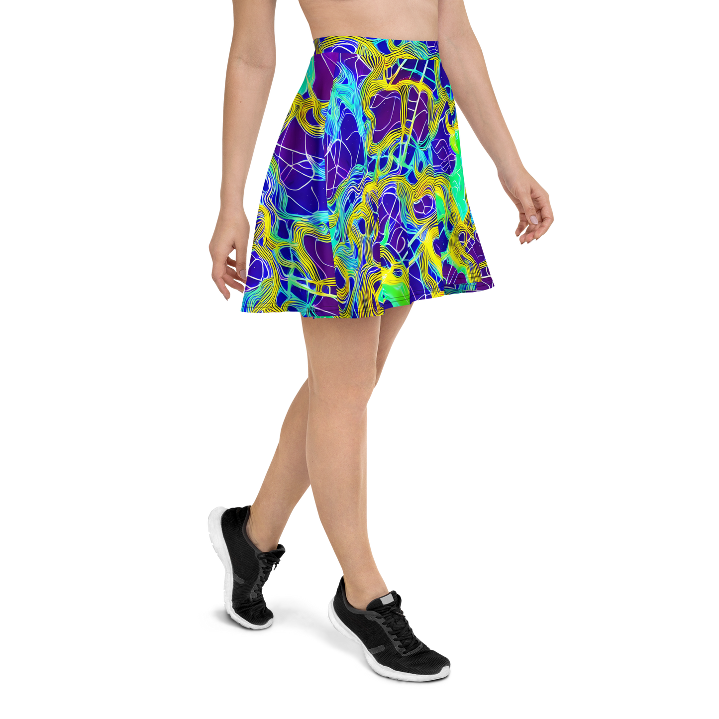 Skater Skirt - Neon Jungle Rhapsody