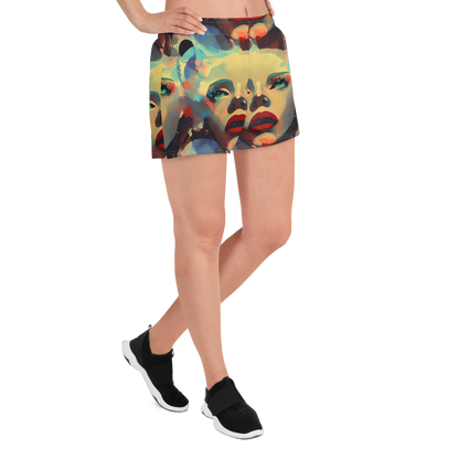 Women’s Athletic Shorts - Astral Reflections