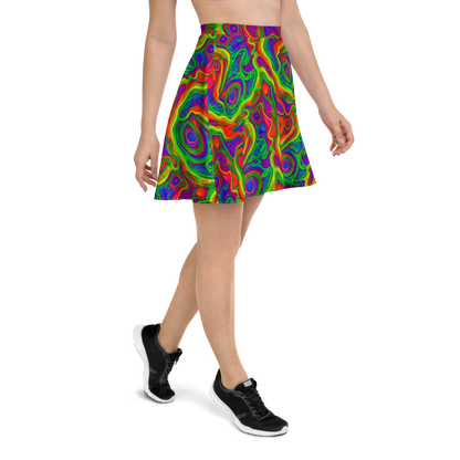 Skater Skirt - Psychedelic Waves