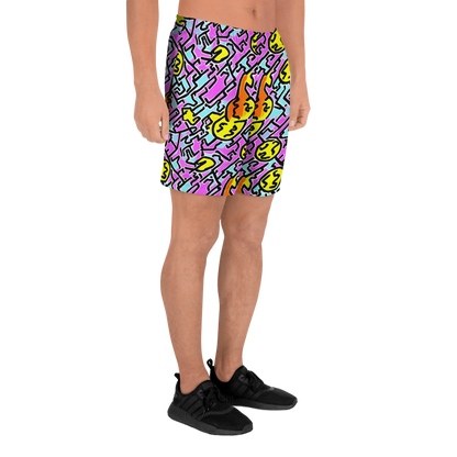 Men's Athletic Shorts - Punk Doodles