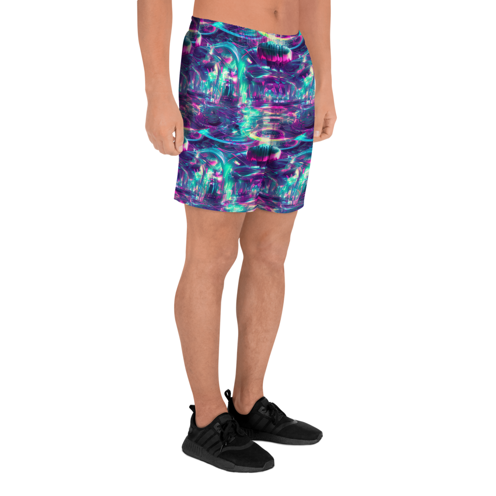 Men's Athletic Shorts - Synthwave Surge