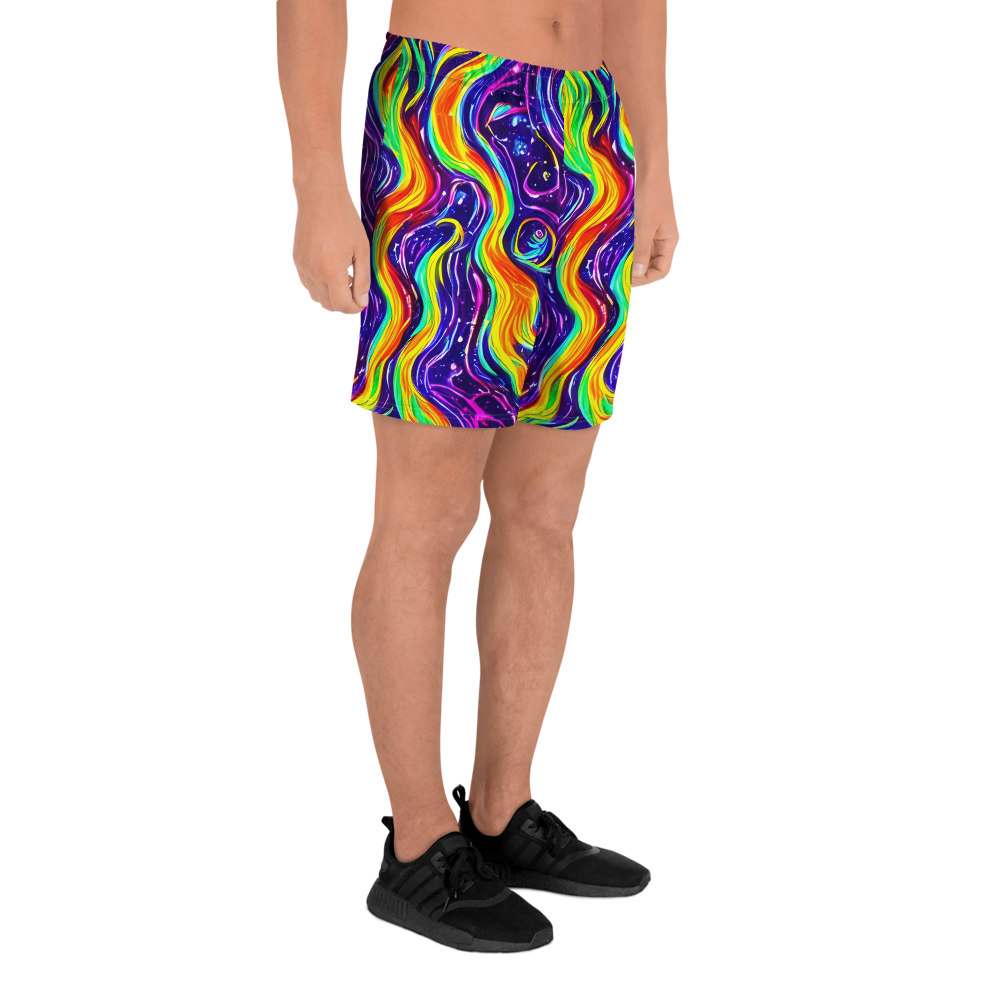 Men's Athletic Shorts - Galactic Flames