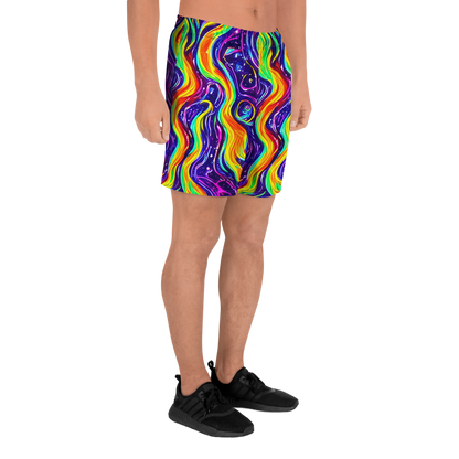 Men's Athletic Shorts - Galactic Flames