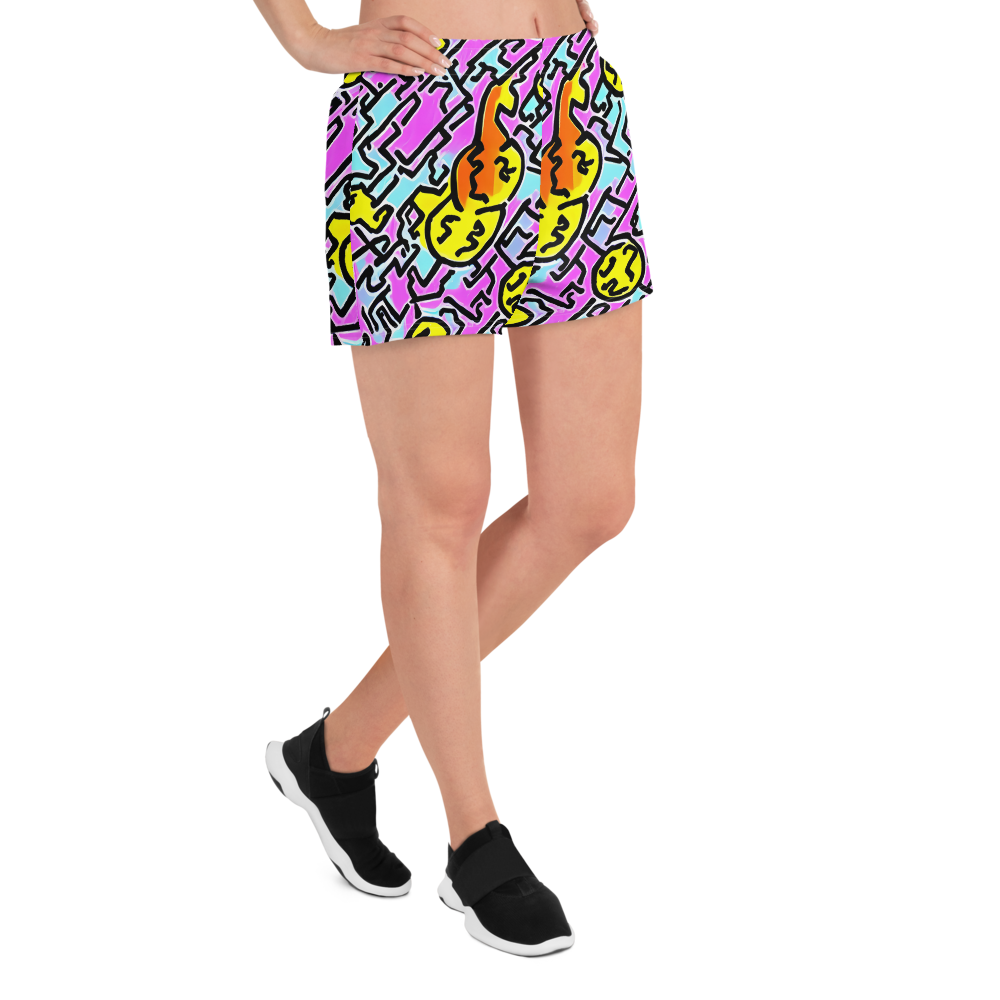 Women’s Athletic Shorts - Punk Doodles