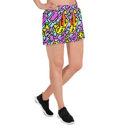 Women’s Athletic Shorts - Punk Doodles