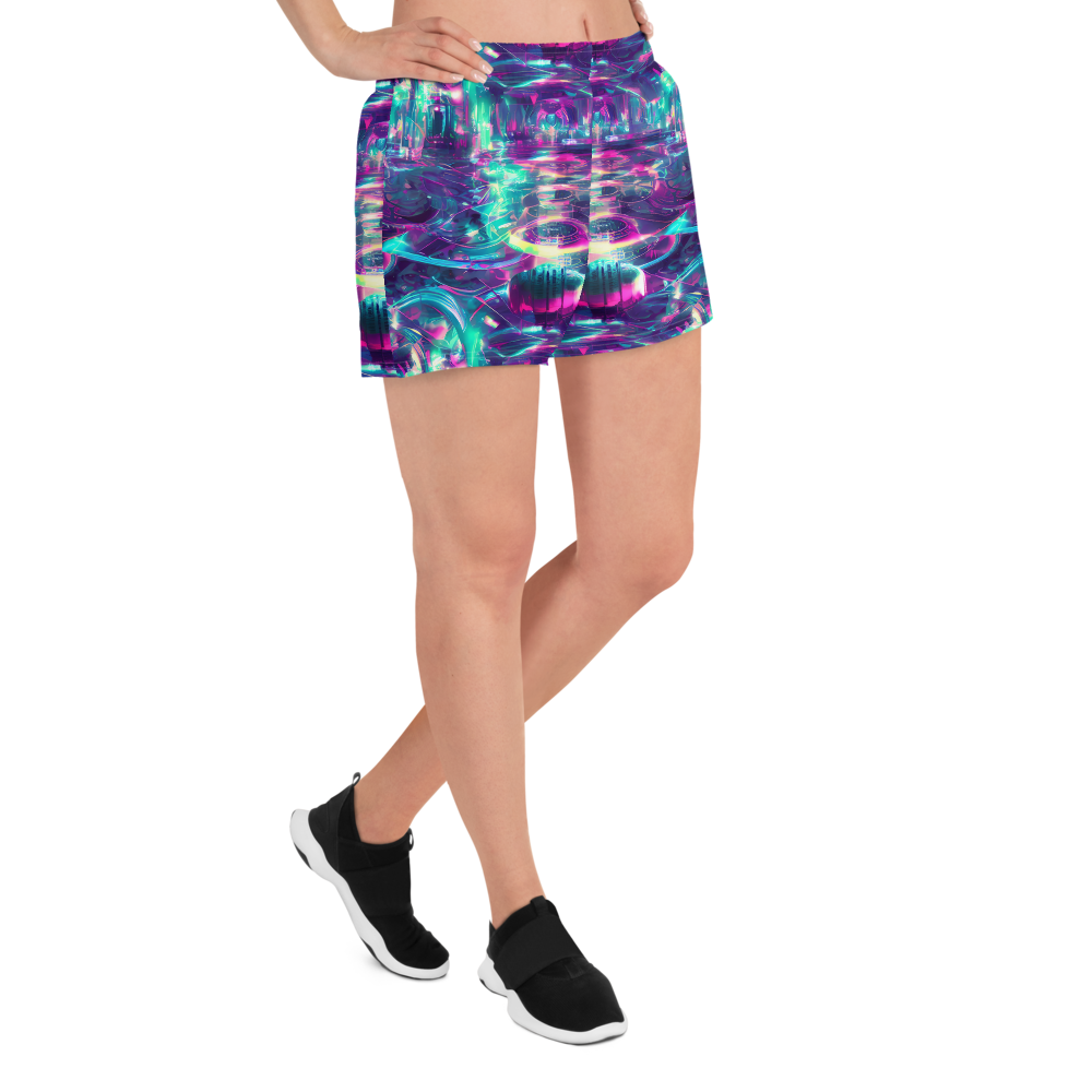 Women’s Athletic Shorts - Synthwave Surge