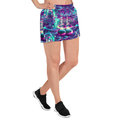 Women’s Athletic Shorts - Synthwave Surge