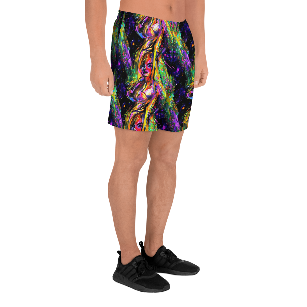 Men's Athletic Shorts - Galactic Flamenco