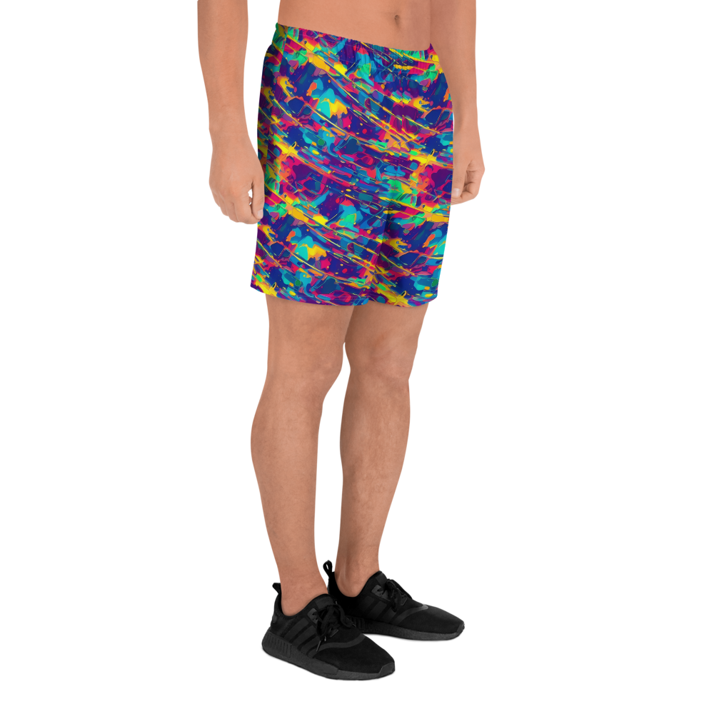 Men's Athletic Shorts - Spectrum Streaks