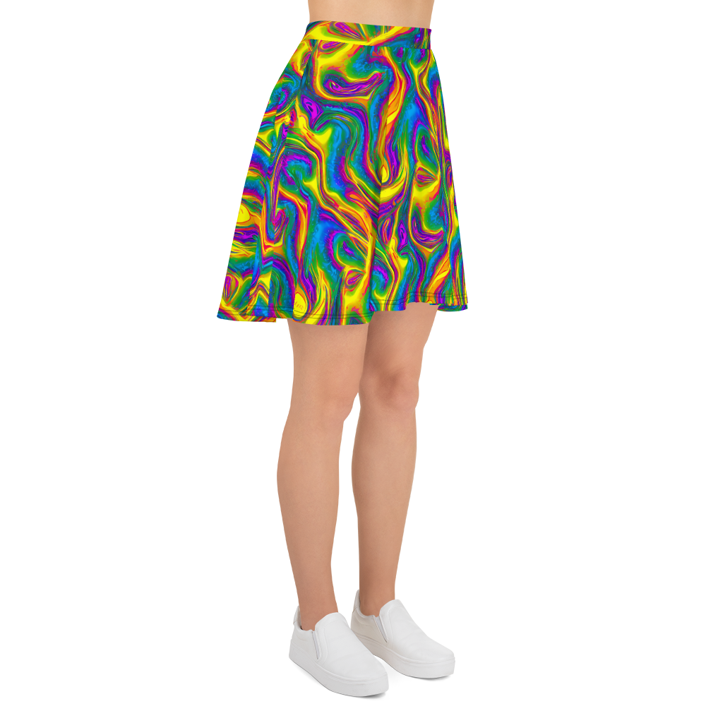 Skater Skirt - Electric Aurora