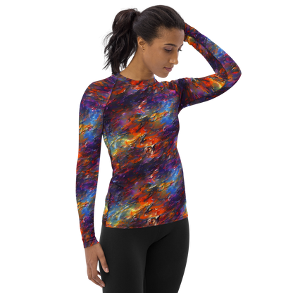 Women's Rash Guard - Auroral Ripples