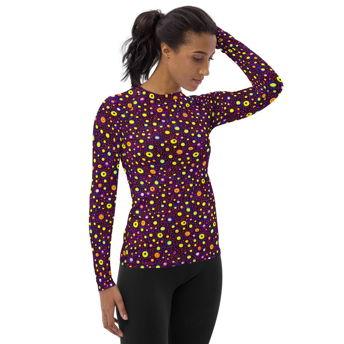 Women's Rash Guard - Cosmic Dotscape