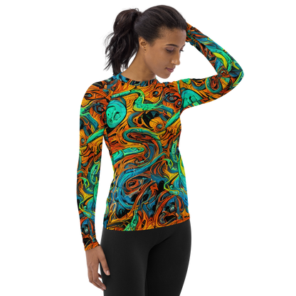 Women's Rash Guard - Flaming Mirage