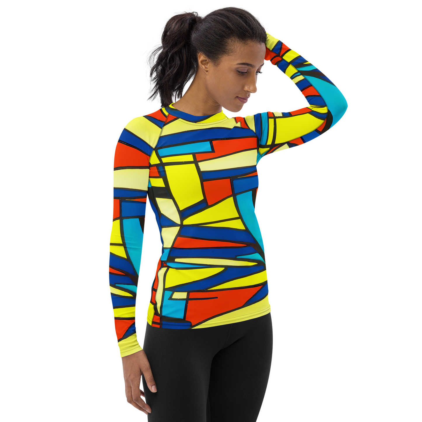 Women's Rash Guard - Neon Fractals