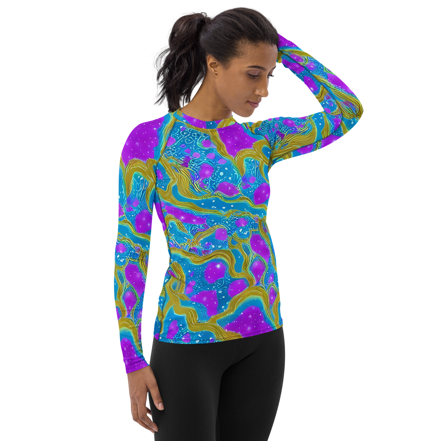 Women's Rash Guard - Mystic Waves