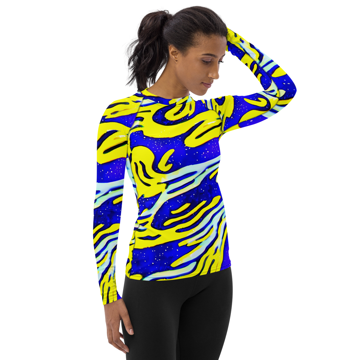 Women's Rash Guard - Electric Horizon