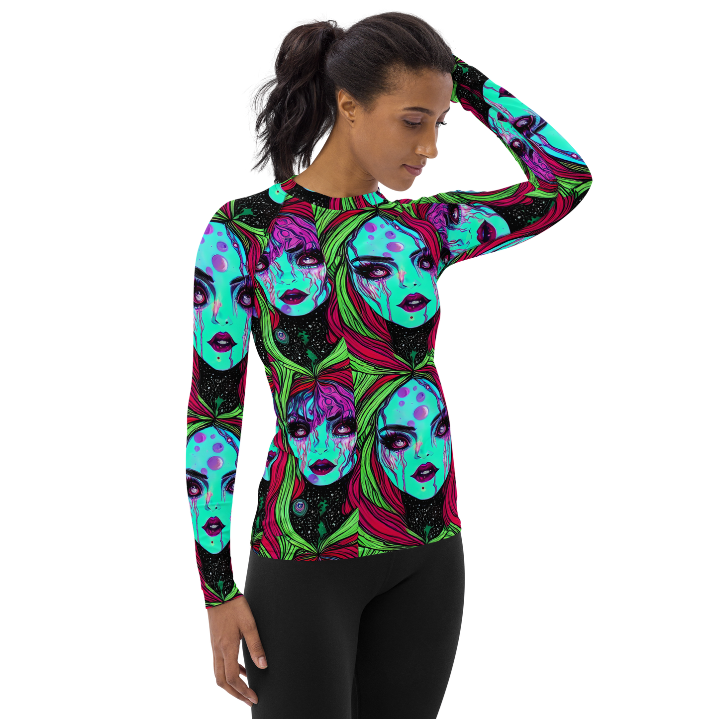 Women's Rash Guard - Luminous Nightfall