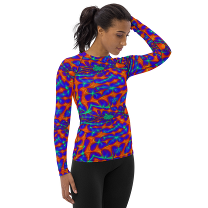 Women's Rash Guard - Nebula Tides