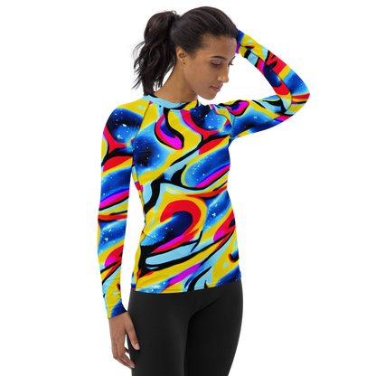 Women's Rash Guard - Electric Dreamscape