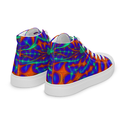 Men's High Top Canvas Shoes - Nebula Tides